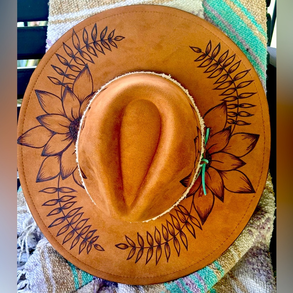 Bohemian Custom Burned Rancher Hat